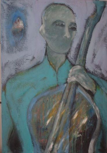 Musiquero Acrylic Canvas Figure Painting