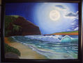 Noche de luna en el mar