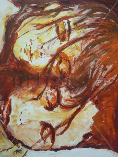 caras Acrylic Canvas Figure Painting