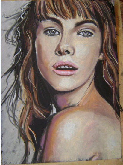 Moza 4 (serie ELAS). Pastel Cartulina Retrato