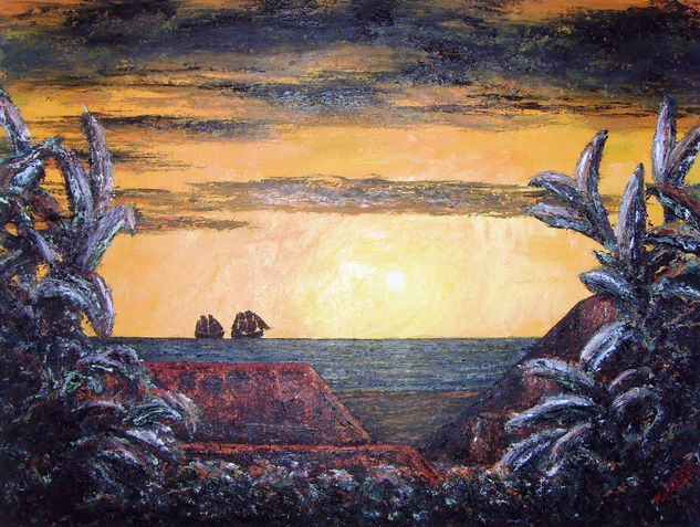 ocaso de una cultura Oil Canvas Landscaping