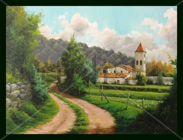 San Privat d`en Bas Oil Canvas Landscaping