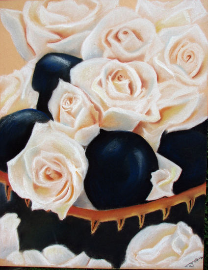 Rosas Pastel Card Floral Painting