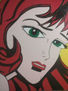 mujer de cabello rojo