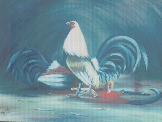 pelea de gallos Oil Canvas Landscaping