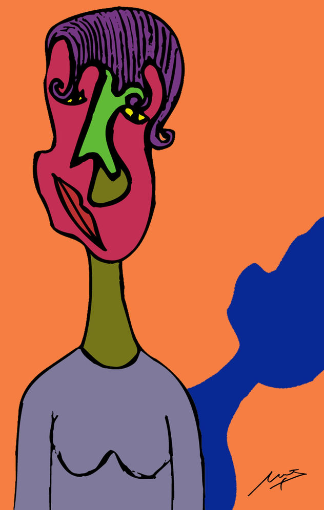 MUJER CON SOMBRA