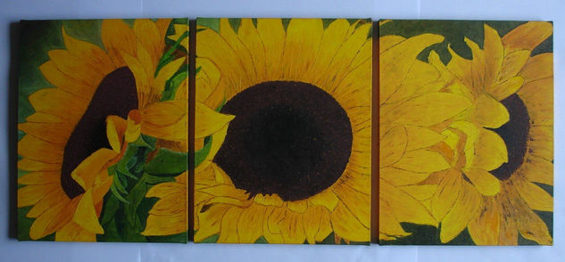 GIRASOLES Oil Canvas Floral Painting