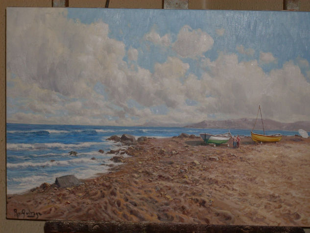 sin titulo Oil Canvas Marine Painting