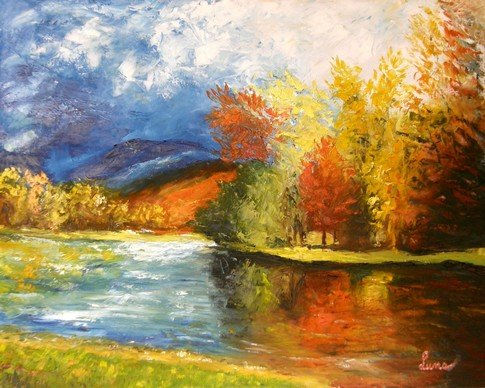 Rio profundo Oil Canvas Landscaping