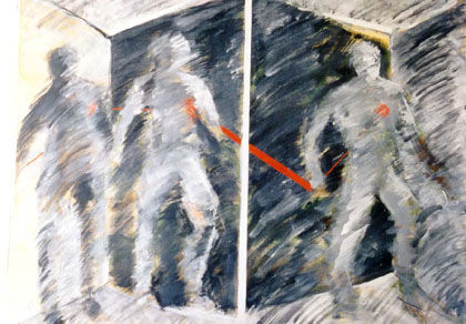 Siluetas Acrylic Canvas Figure Painting