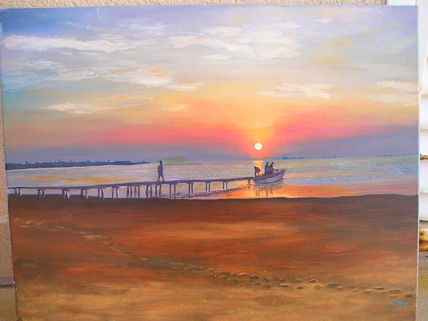 Amanece en el mar...