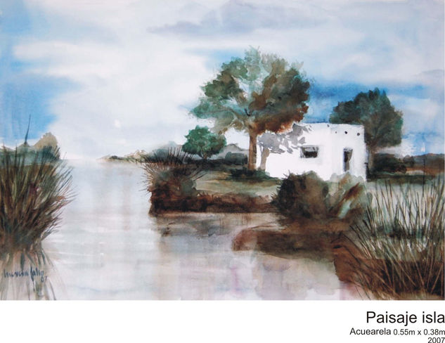 paisajes de isla Watercolour Paper Landscaping