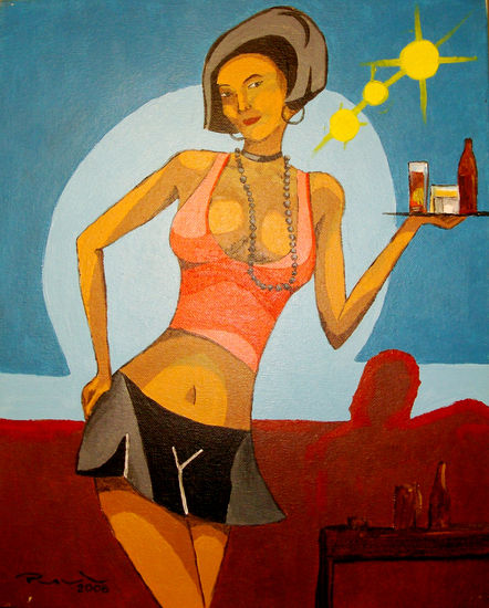 Soho service Acrylic Canvas Figure Painting