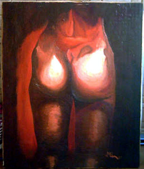 desnudo en rojo Oil Canvas Nude Paintings