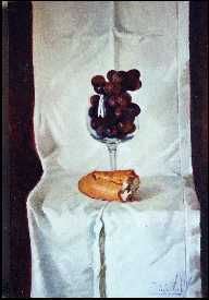 Pan y uvas Oil Canvas