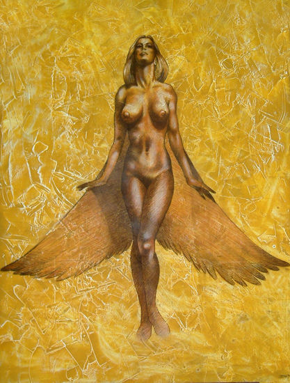 angel Acrílico Tabla Desnudos