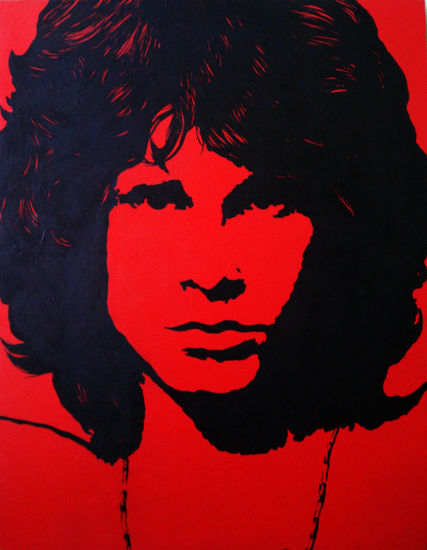 jim morrison portrait Acrílico Lienzo Retrato