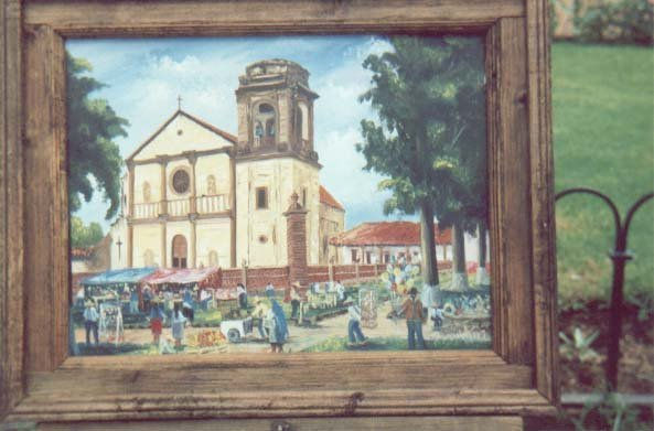 basilica de patzcuaro Oil Canvas Landscaping