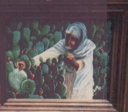 cortando tunas Oil Canvas Figure Painting