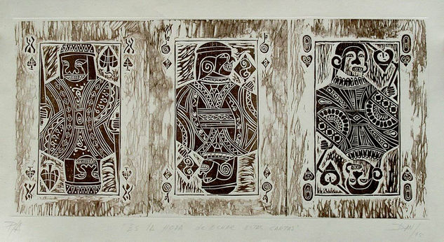 ES LA HORA DE HECHAR ESTAS CARTAS Woodcut