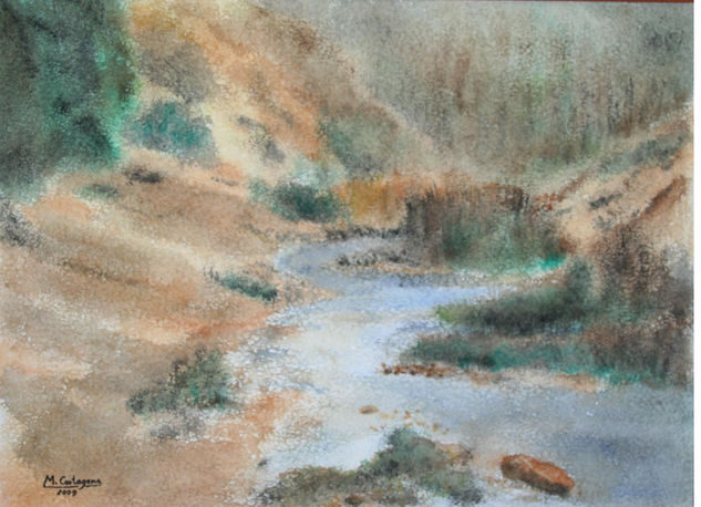 EN EL RIO CHICAMO Watercolour Paper Landscaping