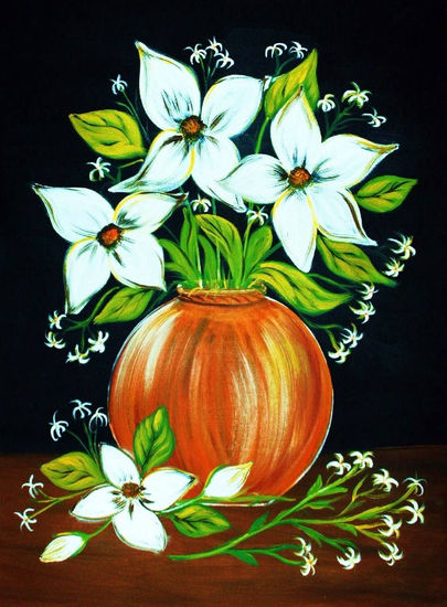 Florero Oil Canvas Floral Painting