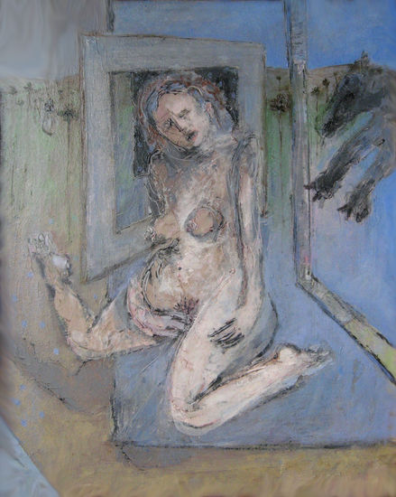 Ventana ventanal ventanilla; el pudor Oil Canvas Nude Paintings