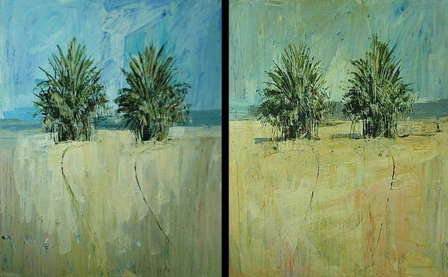 Palmeras espejo Acrylic Canvas Landscaping