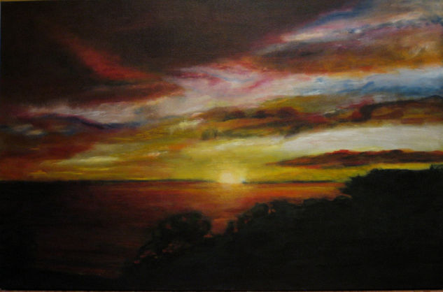 Altafulla, ocaso Acrylic Canvas Landscaping