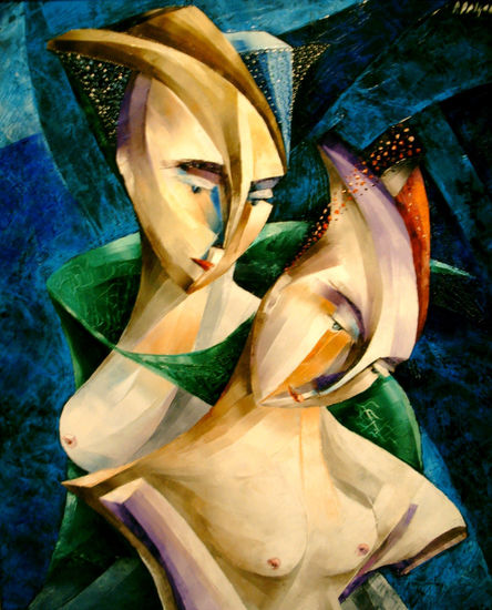 Amantes Oil Canvas Figure Painting