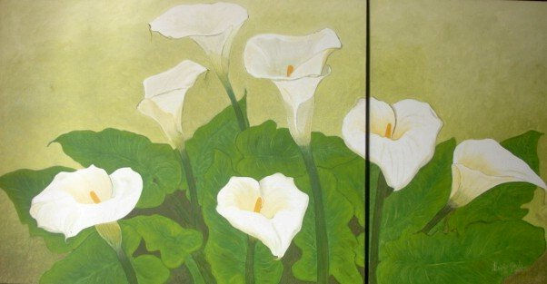 CARTUCHOS Oil Canvas Floral Painting