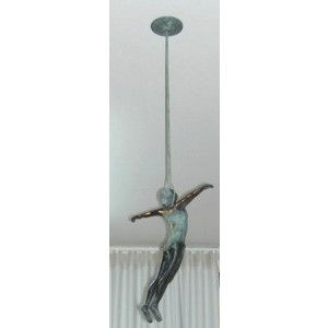 Trapecista Soporte en cabeza Bronze Figurative