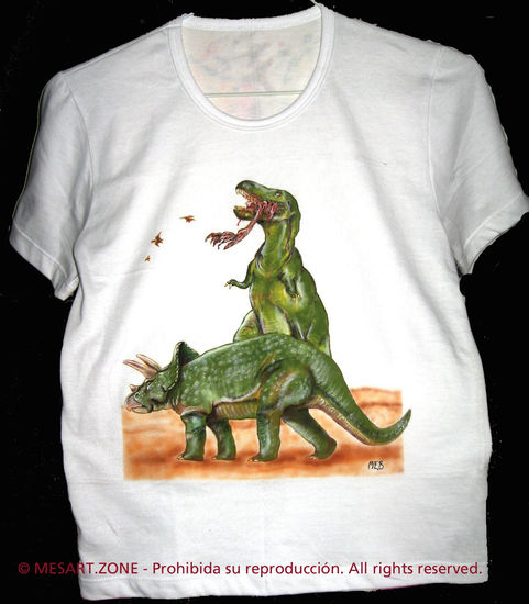 Camiseta the lost world Acrílico Tela Animales