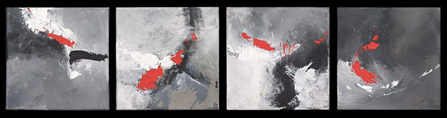 serie roja y gris Acrylic Canvas Others