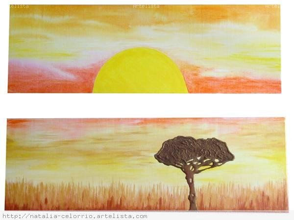 sabana africana Acrylic Canvas Landscaping