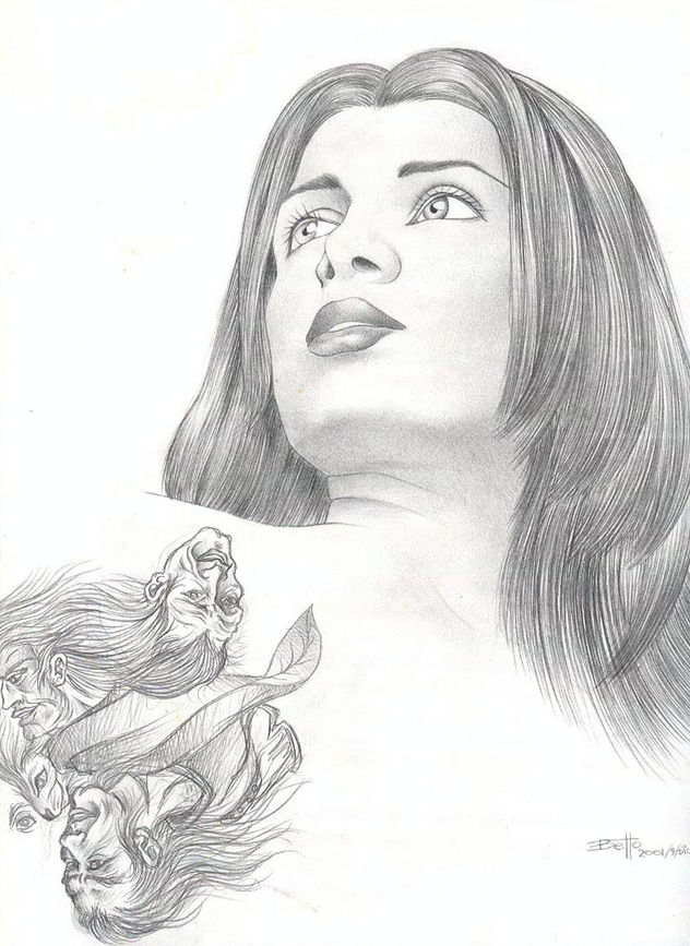 retrato con rostros davincescos