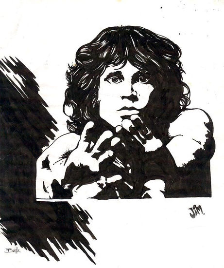 morrison ink Acrylic Card Portrait