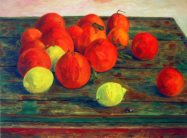 Naranjas y limones Oil Canvas Still Life Paintings