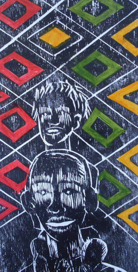 serie africa mia Woodcut