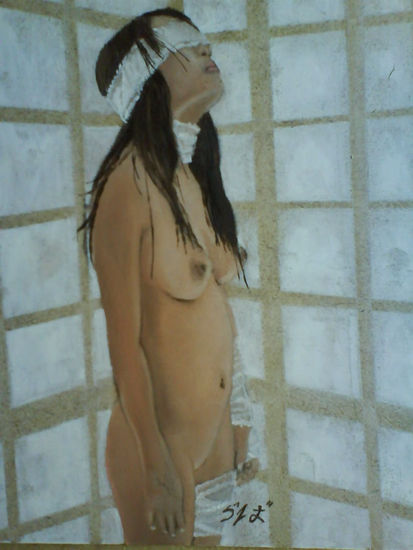 jeune fille blessée dans la récupération Oil Card Nude Paintings