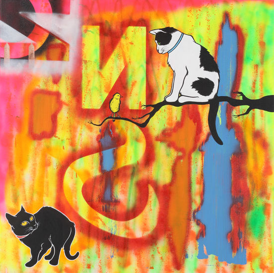 La curiosidad mato al gato Acrylic Canvas Animals