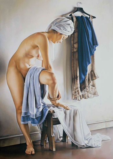 Muchacha Vistiéndose Oil Canvas Nude Paintings