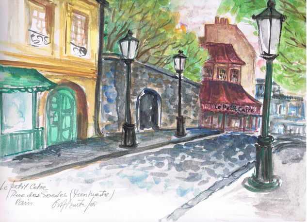 calle de Paris Watercolour Canvas Landscaping