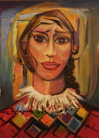 La Oreja de Vanessa Oil Canvas Portrait