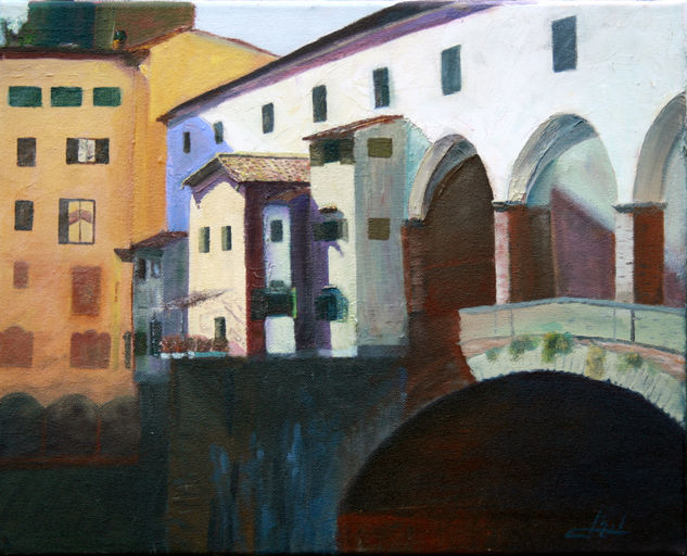 Puente Vecchio Oil Canvas Landscaping