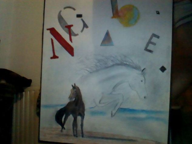 letras y caballos Pastel Paper Animals