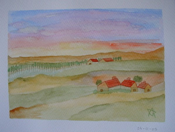 Campos en verano III Watercolour Paper