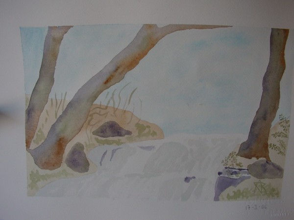 Troncos en el arroyo Watercolour Paper