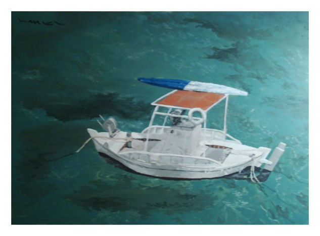 Pesquero Griego Acrylic Panel Marine Painting