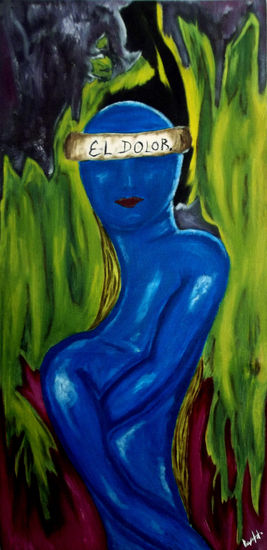 "soy un afiche del dolor" Oil Canvas Figure Painting